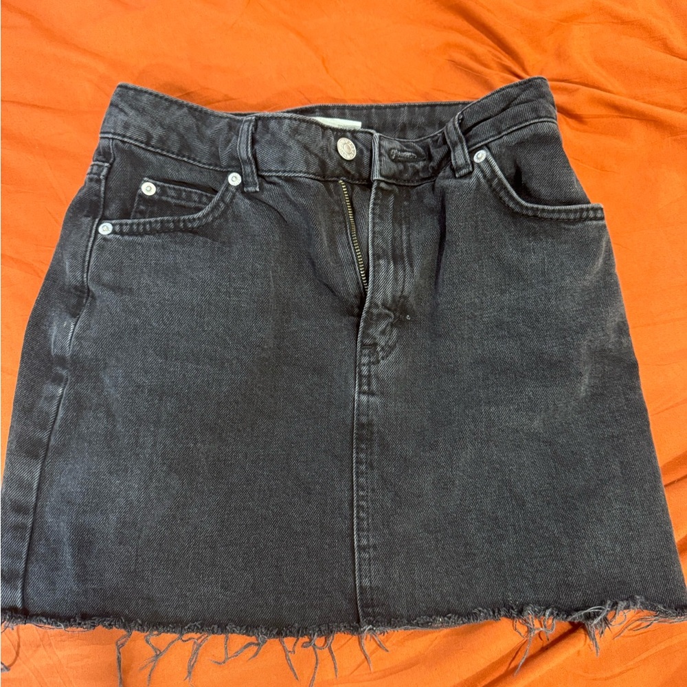 Black Jean Skirt